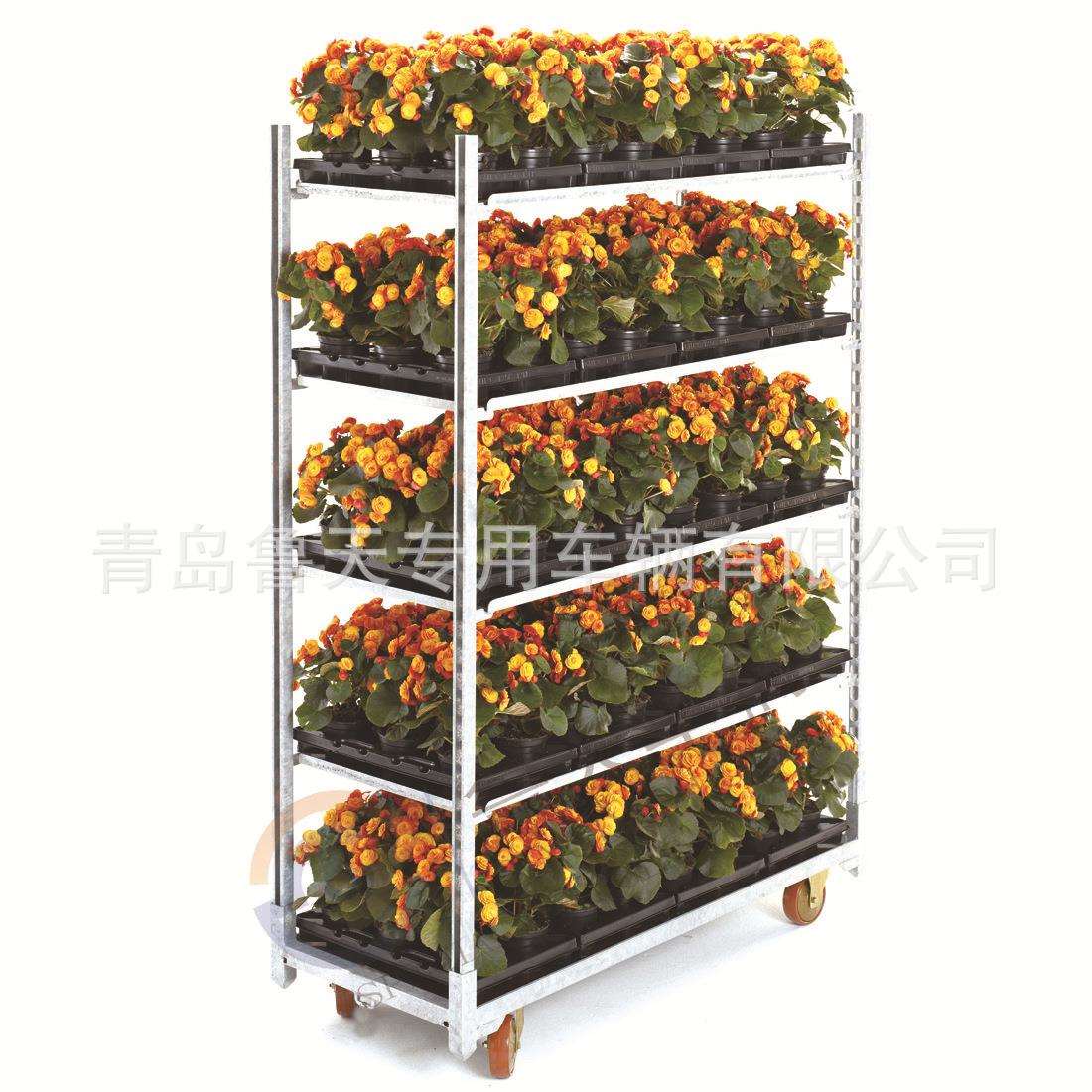 层高可调花车鲜花展示架花店鲜花周转车
