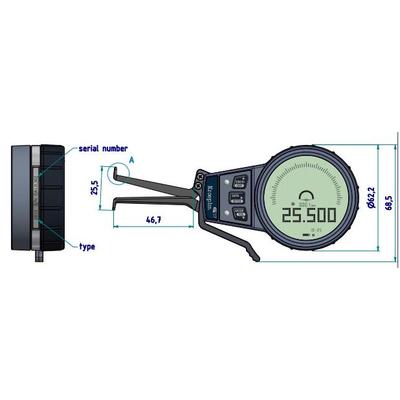 销售德国kroeplin古沃匹林数显式厚度测量卡规G010