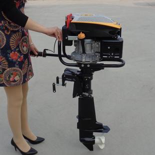 汽油船挂机小型养殖渔船用船挂浆7.5至9马力倒退档挂桨机