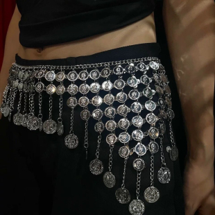 小桂新款 演出服腰链肚皮舞圆币塔形金属腰链 肚皮舞印度舞蹈服装