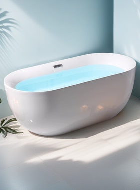 浴缸亚克力无缝一体缸家用成人独立式双层保温环保浴盆泡澡浴缸