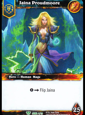 魔兽卡牌 职业冠军包 英文英雄 Jaina Proudmoore