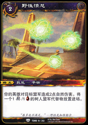 魔兽卡牌18版白卡野性愤怒