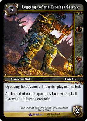 魔兽卡牌英文徽章卡Leggingsof