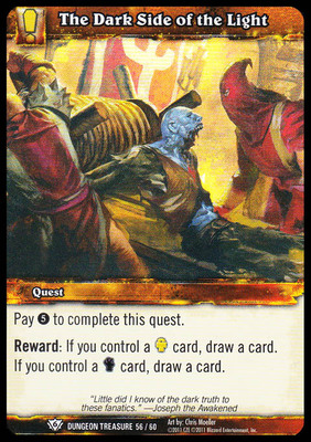 魔兽卡牌 DUNGEON TREASURE 56 英闪白卡 The Dark Side of the L