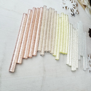 热熔胶棒热熔胶棒7mm彩色强粘热溶人气新款 色 透明闪光淡色系春季