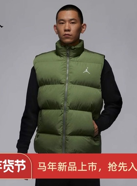 耐克/NIKE JORDAN男子运动休闲防风保暖棉马甲背心FB7308-010-340