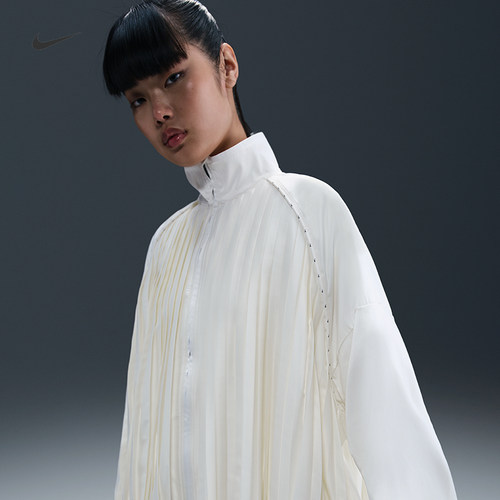 耐克/NIKE女子运动宽松休闲新款褶裥立领夹克外套HJ0518-010-133