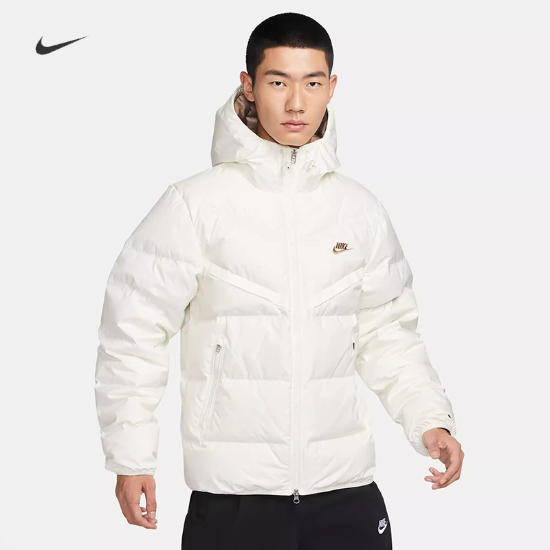 耐克/NIKE男子运动休闲防风保暖连帽羽绒服外套FZ1103-133-222