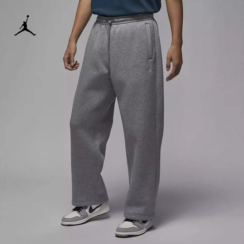 耐克男子宽松休闲加绒直筒长裤