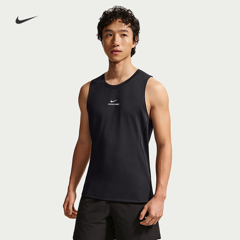 耐克/NIKE PRO男子训练速干网眼无袖跑步运动背心IF2806-010-226