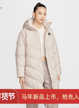 耐克/NIKE女子运动休闲长款保暖羽绒服外套IB2971 DV0775-010-008