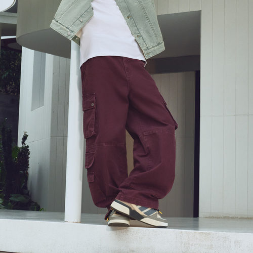 阿迪达斯三叶草男子运动宽松多口袋直筒工装长裤IA7507 IA7506