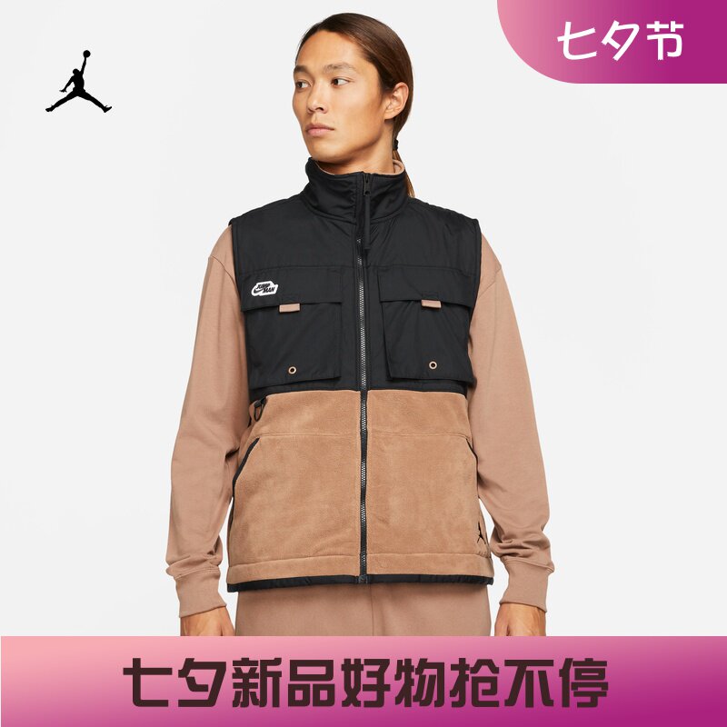 耐克JORDAN男子休闲保暖运动马甲