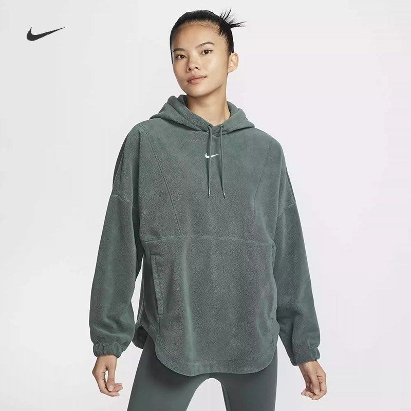 耐克女子宽松摇粒绒秋冬连帽卫衣