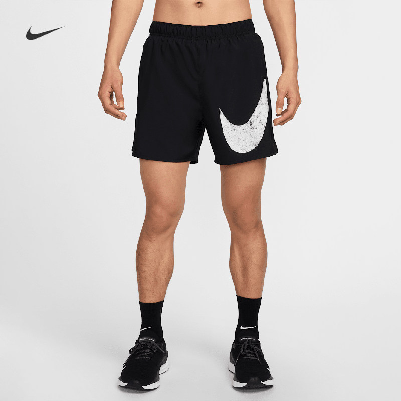 耐克/NIKE男子训练速干衬里大勾子印花跑步运动短裤FV9917-010