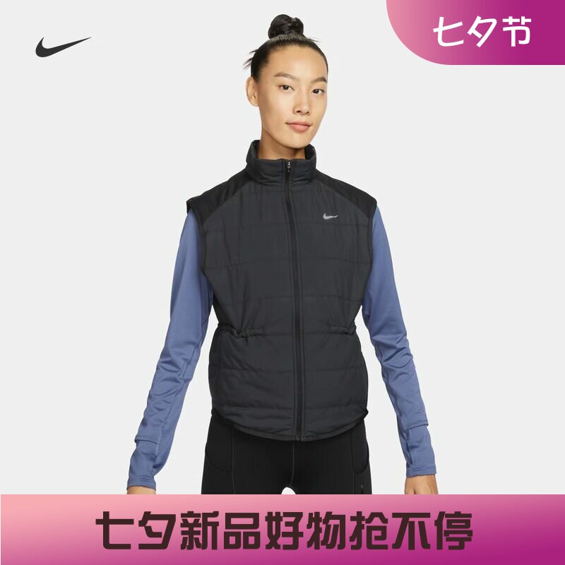 耐克女子训练休闲跑步棉马甲背心