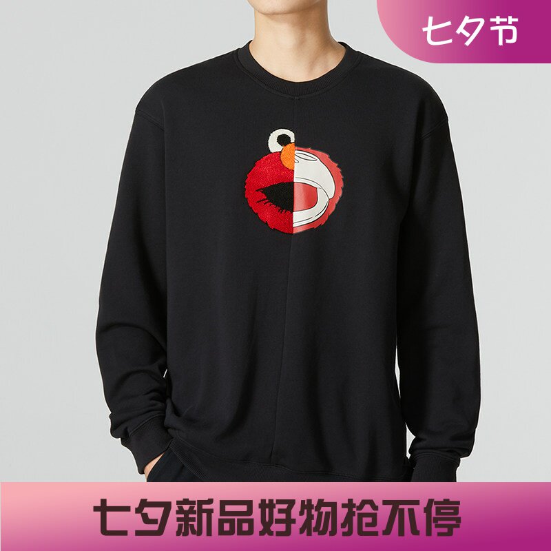 adidas运动休闲情侣印花卫衣