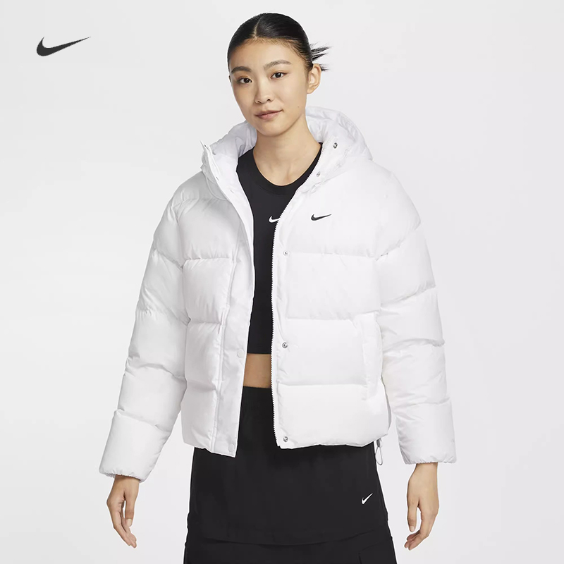 耐克女子防风保暖连帽羽绒服外套