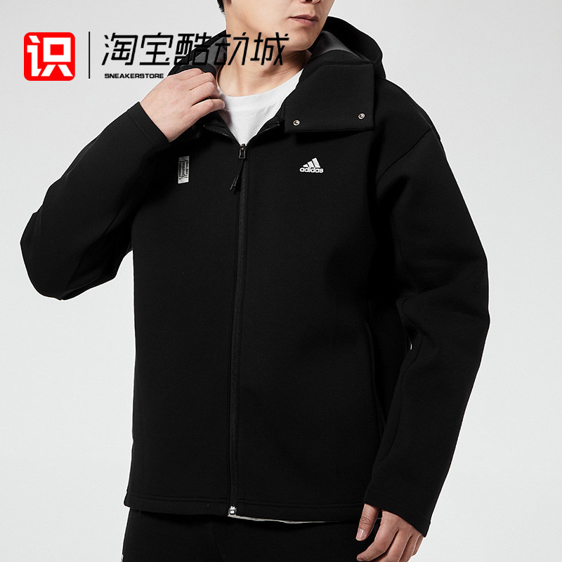 阿迪达斯男子运动连帽防风夹克
