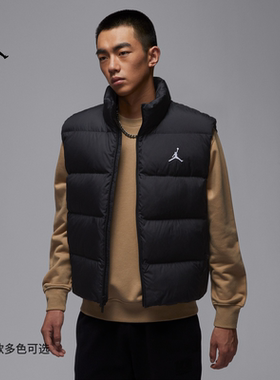 耐克/NIKE JORDAN男子运动休闲防泼水轻便羽绒马甲IF4262-010-222