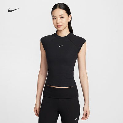 耐克/NIKE女子运动训练春季新款速干紧身罗纹背心IF0243-010-323