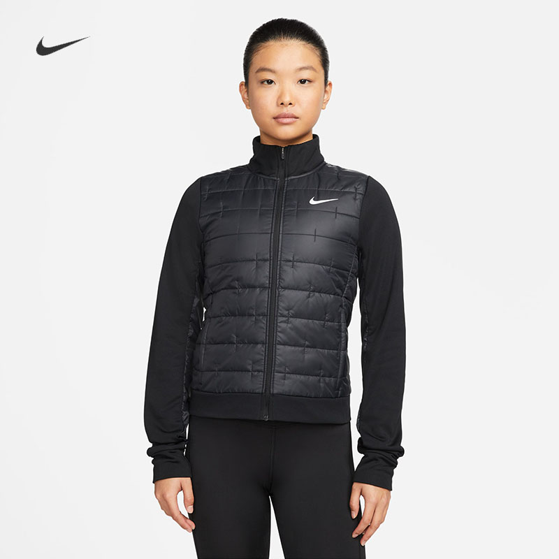 耐克/NIKE女子运动跑步训练休闲保暖轻薄立领棉服外套DD6062-010