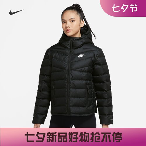 NIKE运动休闲保暖连帽羽绒服外套