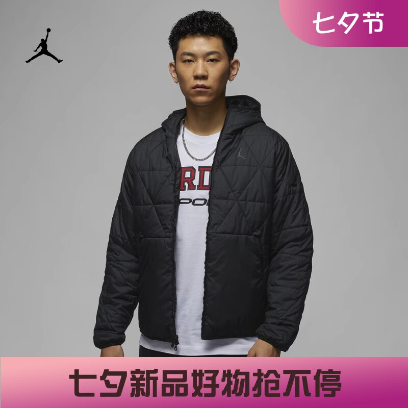 耐克男子休闲薄棉保暖夹克外套
