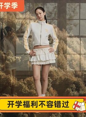 阿迪达斯三叶草女子休闲复古JENNIE运动夹克外套JX2804 JZ4337