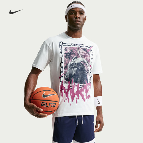 耐克/NIKE男子运动休闲纯棉公羊印花圆领短袖T恤II0682-045-121