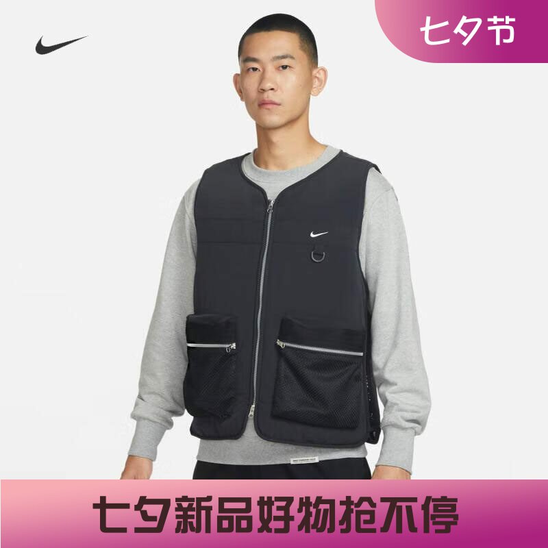耐克男子运动休闲夹棉马甲背心