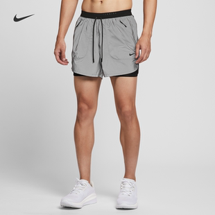 耐克/NIKE男子运动训练速干反光衬里二合一跑步短裤IM6268-010