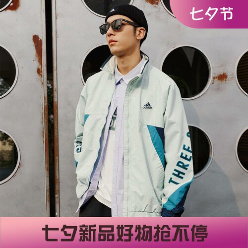 阿迪达斯男子宽松衬里防风夹克