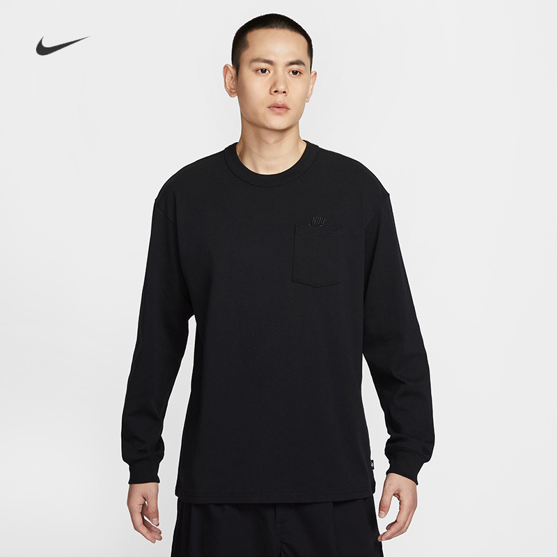 耐克男子运动休闲小口袋长袖T恤