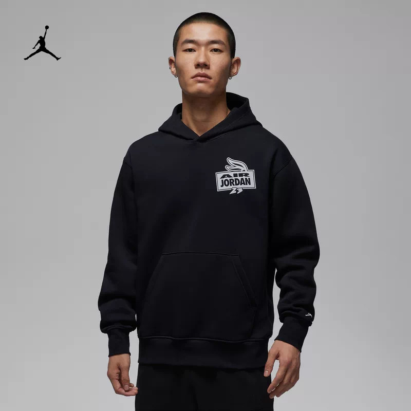 耐克/NIKE JORDAN男子运动休闲加绒AJ8印花连帽卫衣IQ6982-010