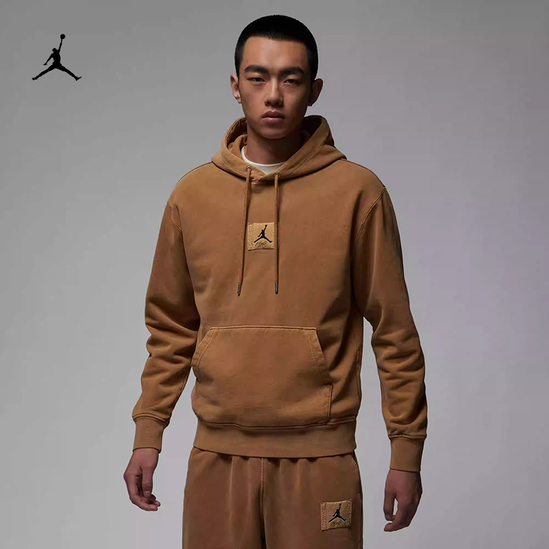 耐克男子休闲水洗做旧连帽卫衣