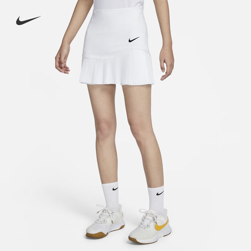 耐克/NIKE女子运动训练速干郑钦文同款网球半身裙FD6533-010-100