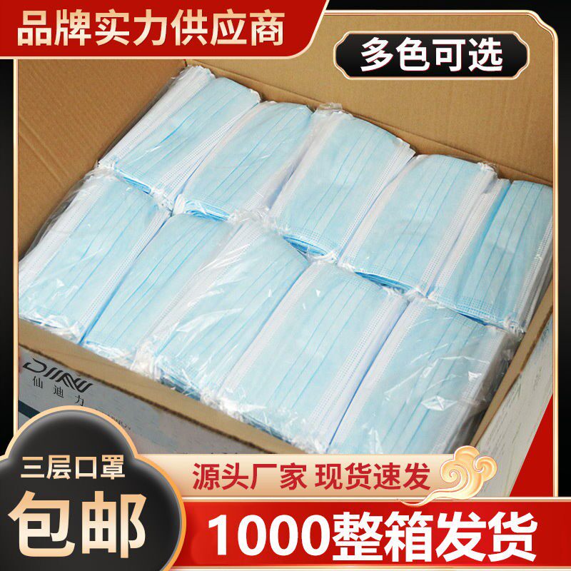 3000个整箱一次性口罩三层四层夏季透气舒适含熔喷防雾霾防尘