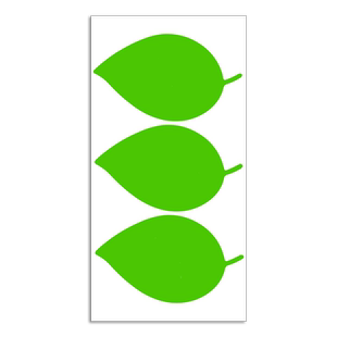 彩色叶子形状贴纸树叶贴纸不干胶标签纸手写大号名字圆圈数字号码幼儿园姓名贴编号红色即时标贴纸带自粘分组