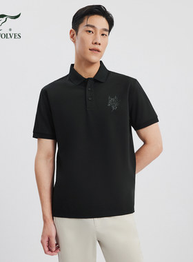 七匹狼短袖t恤男士2026新款夏季冰丝休闲中年高端翻领polo衫男装