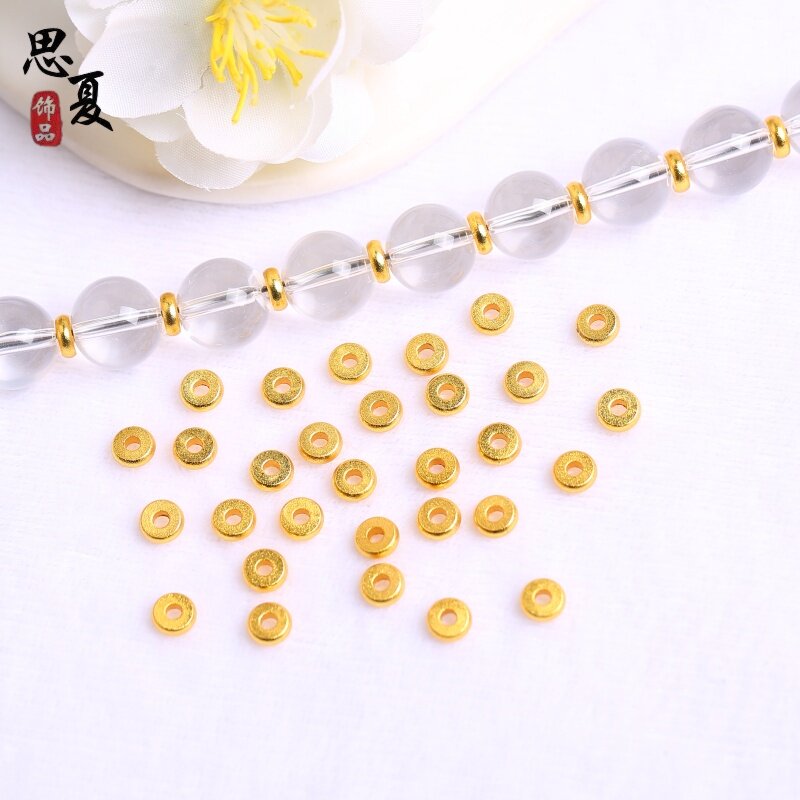 古法金磨砂隔片隔珠 DIY手工编织手链项链文玩垫片菩提手串配饰珠