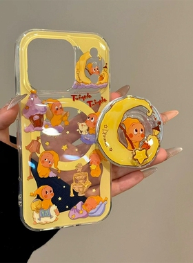 卡通月亮船星星小人磁吸支架适用OPPO A6/5/Reno14/13pro手机壳findx9硬X7ultra/6新款A3Pro女X8S+防摔A58/96