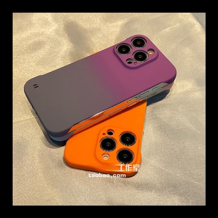 肤感渐变双色适用OPPO Reno14/13手机壳FindX8/X7硬壳A58X无边框12/11男9pro新款7SE创意10/8/A93半包5超薄X6