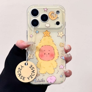 Reno15C 卡通炸毛彩色星星小人带手链适用OPPO A3X保护套X8S A58 13手机壳findX9Pro女X7ultra新款