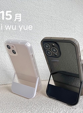 隐形站立折叠支架Reno9/8pro+适用oppoFindX3/X6手机壳X5透明Reno7/6白色5全包4se简约2z气囊R17防摔A1软壳K7