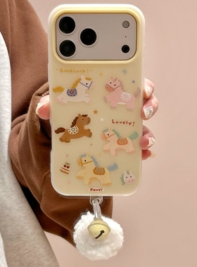 新年二合一可爱卡通小马适用IQOO15/Z9TURBO+手机壳IQOO neo11带挂件Z9/8PRO/Z3防摔U5女7PRO新款6SE保护套10