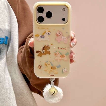 新年二合一可爱卡通小马Find X9/X8s+适用OPPO Reno15/14/13/12F手机壳10PRO+带挂件X8Ultra/9/K12/X7/A6防摔