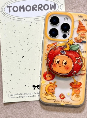 可爱旋转星星小人磁吸支架适用A5/OPPO Reno15/14/13/12F手机壳Find X9创意X8ultra/A72软A6pro透明A3/2X/A58