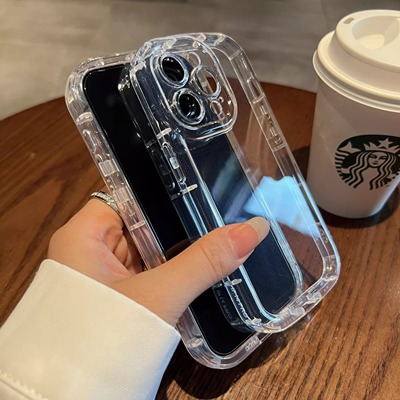 全包镜头适用苹果16promax手机壳17pro可爱11软硅胶12/13mini加厚iphone15pro女14promax极简X气囊78保护套XR